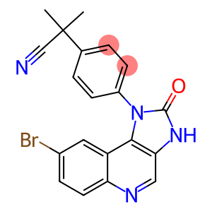 2-[4-(8-Bromo-2-oxo-2,3-dihydroimidazo[4,5-c]quinolin-1-yl)phenyl]-2-methylpropionitrile