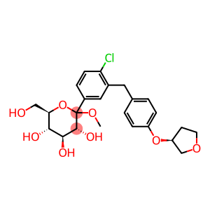 (3R,4S,5S,6R)-2-[4-chloro-3-[[4-[(3S)-oxolan-3-yl]oxyphenyl]methyl]phenyl]-6-(hydroxymethyl)-2-methoxyoxane-3,4,5-triol