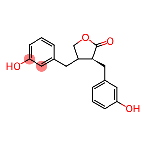 trans-2,3-Bis(3-hydroxybenzyl)-γ-butyrolactone-13C3