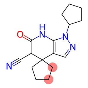 1'-Cyclopentyl-6'-oxo-1',5',6',7'-tetrahydrospiro[cyclopentane-1,4'-pyrazolo[3,4-b]pyridine]-5'-carbonitrile