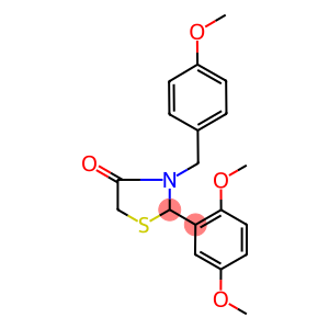 2-(2,5-dimethoxyphenyl)-3-(4-methoxybenzyl)-1,3-thiazolidin-4-one