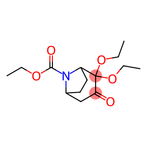 8-Azabicyclo[3.2.1]octane-8-carboxylic  acid,  2,2-diethoxy-3-oxo-,  ethyl  ester