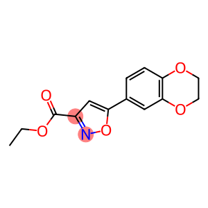 3-Isoxazolecarboxylic acid, 5-(2,3-dihydro-1,4-benzodioxin-6-yl)-, ethyl ester