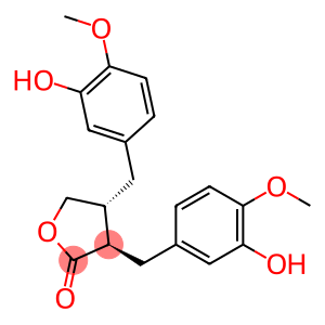(3R,4R)-3,4-bis[(3-hydroxy-4-methoxy-phenyl)methyl]oxolan-2-one