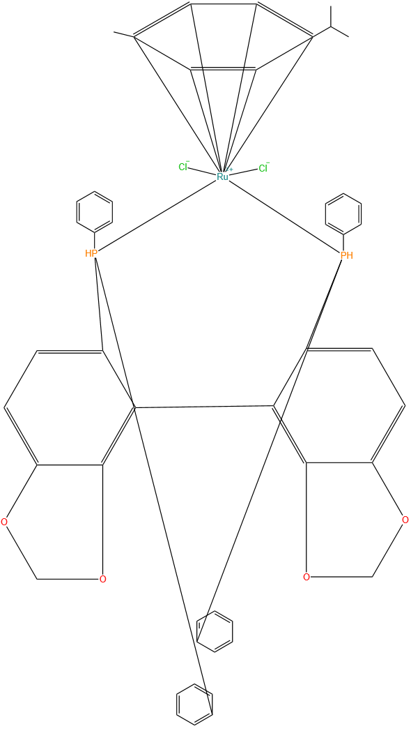 Chloro[(S)-(-)-5,5''-bis(diphenylphosphino)-4,4''-bi-1,3-benzodioxole](p-cymene)ruthenium(II) chloride