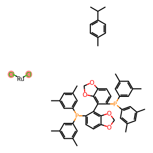 Chloro{(R)-(+)-5,5'-bis[di(3,5-xylyl)phosphino]-4,4'-bi-1,3-benzodioxole}(p-cymene)ruthenium(II) chloride