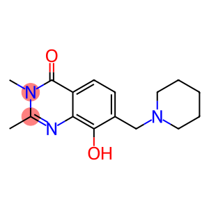 8-hydroxy-2,3-dimethyl-7-(piperidin-1-ylmethyl)quinazolin-4-one
