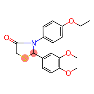 2-(3,4-dimethoxyphenyl)-3-(4-ethoxyphenyl)-1,3-thiazolidin-4-one