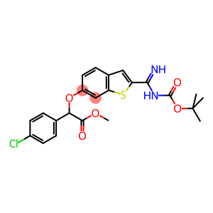 Benzeneacetic acid, 4-chloro-a-[[2-[[[(1,1-dimethylethoxy)carbonyl]amino]iminomethyl]benzo[b]thien-6-yl]oxy]-, methyl ester