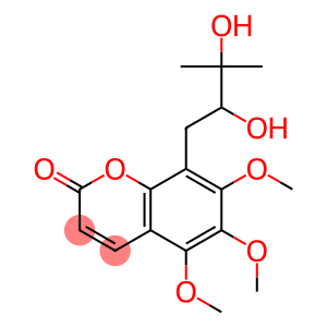 (-)-8-(2,3-Dihydroxy-3-methylbutyl)-5,6,7-trimethoxy-2H-1-benzopyran-2-one