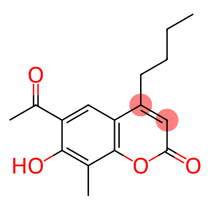 6-乙酰基-4-丁基-7-羟基-8-甲基-香豆素