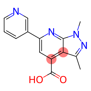 1H-Pyrazolo[3,4-b]pyridine-4-carboxylic acid, 1,3-dimethyl-6-(3-pyridinyl)-