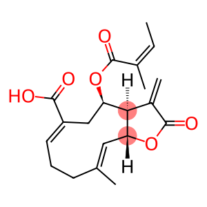 Cyclodeca[b]furan-6-carboxylic acid, 2,3,3a,4,5,8,9,11a-octahydro-10-methyl-3-methylene-4-[[(2Z)-2-methyl-1-oxo-2-buten-1-yl]oxy]-2-oxo-, (3aR,4R,6E,10E,11aR)-