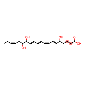 (5S,6E,8Z,10E,12E,14S,15S,17Z)-5,14,15-trihydroxyicosa-6,8,10,12,17-pentaenoic acid