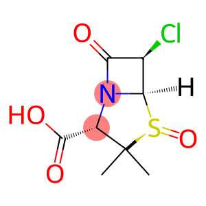4-Thia-1-azabicyclo[3.2.0]heptane-2-carboxylic acid, 6-chloro-3,3-dimethyl-7-oxo-, 4-oxide, [2S-(2α,5α,6α)]- (9CI)