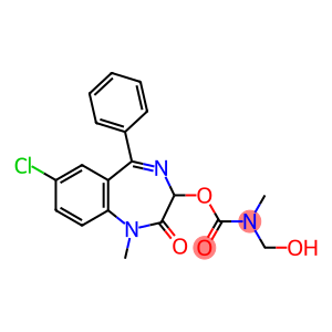 (Hydroxymethyl)methylcarbamic acid 7-chloro-2,3-dihydro-1-methyl-2-oxo-5-phenyl-1H-1,4-benzodiazepin-3-yl ester
