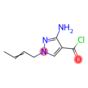 1H-Pyrazole-4-carbonyl chloride, 3-amino-1-(2-butenyl)- (9CI)