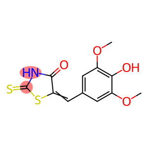 (5Z)-5-[(4-hydroxy-3,5-dimethoxyphenyl)methylidene]-2-sulfanylidene-1,3-thiazolidin-4-one