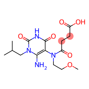 4-[(6-amino-1-isobutyl-2,4-dioxo-1,2,3,4-tetrahydropyrimidin-5-yl)(2-methoxyethyl)amino]-4-oxobutanoic acid