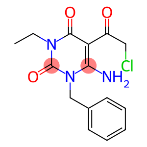 6-AMINO-1-BENZYL-5-(2-CHLORO-ACETYL)-3-ETHYL-1H-PYRIMIDINE-2,4-DIONE