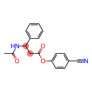 3-Acetylamino-3-phenylpropionic acid 4-cyanophenyl ester