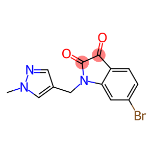 6-bromo-1-[(1-methyl-1H-pyrazol-4-yl)methyl]-2,3-dihydro-1H-indole-2,3-dione
