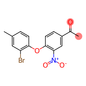 1-[4-(2-bromo-4-methylphenoxy)-3-nitrophenyl]ethan-1-one