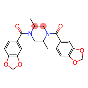 1,4-bis(1,3-benzodioxol-5-ylcarbonyl)-2,5-dimethylpiperazine