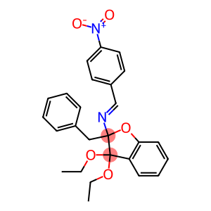 2-Benzyl-3,3-diethoxy-2,3-dihydro-2-(p-nitrobenzylideneamino)benzofuran