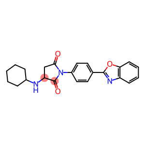 1-[4-(1,3-benzoxazol-2-yl)phenyl]-3-(cyclohexylamino)-2,5-pyrrolidinedione