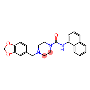 4-(1,3-benzodioxol-5-ylmethyl)-N-(1-naphthyl)-1-piperazinecarboxamide