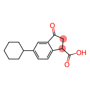 6-Cyclohexyl-1-oxo-3-indanecarboxylic acid