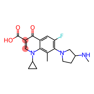 1-Cyclopropyl-6-fluoro-8-methyl-1,4-dihydro-7-[3-(methylamino)pyrrolidin-1-yl]-4-oxoquinoline-3-carboxylic acid