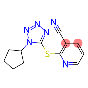 2-[(1-cyclopentyl-1H-1,2,3,4-tetrazol-5-yl)sulfanyl]pyridine-3-carbonitrile