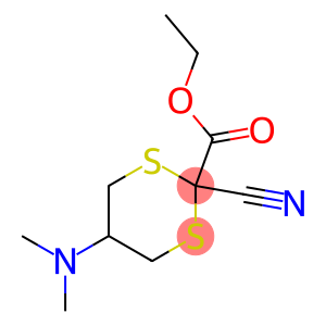 2-Cyano-5-(dimethylamino)-1,3-dithiane-2-carboxylic acid ethyl ester