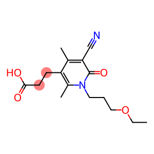 3-[5-cyano-1-(3-ethoxypropyl)-2,4-dimethyl-6-oxo-1,6-dihydropyridin-3-yl]propanoic acid