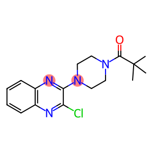 1-[4-(3-CHLOROQUINOXALIN-2-YL)PIPERAZINO]-2,2-DIMETHYLPROPAN-1-ONE