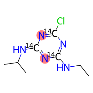 2-CHLORO-4-ETHYLAMINO-6-ISOPROPYLAMINO-1,3,5-TRIAZINE-RING-UL-14C