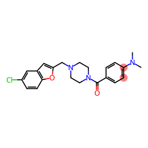 4-((4-[(5-CHLORO-1-BENZOFURAN-2-YL)METHYL]PIPERAZIN-1-YL)CARBONYL)-N,N-DIMETHYLANILINE