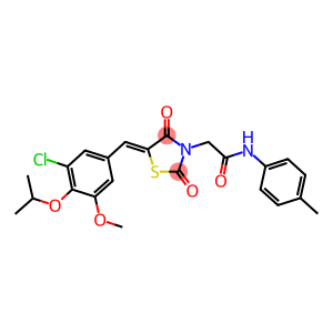 2-[5-(3-chloro-4-isopropoxy-5-methoxybenzylidene)-2,4-dioxo-1,3-thiazolidin-3-yl]-N-(4-methylphenyl)acetamide