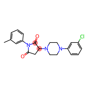 3-[4-(3-chlorophenyl)-1-piperazinyl]-1-(3-methylphenyl)-2,5-pyrrolidinedione