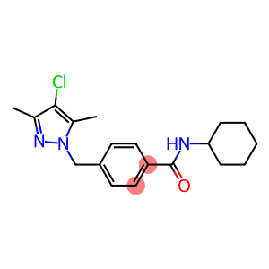 4-[(4-chloro-3,5-dimethyl-1H-pyrazol-1-yl)methyl]-N-cyclohexylbenzamide