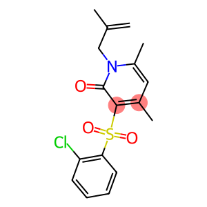 3-[(2-chlorophenyl)sulfonyl]-4,6-dimethyl-1-(2-methyl-2-propenyl)-2(1H)-pyridinone