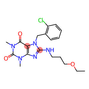 7-(2-CHLOROBENZYL)-8-(3-ETHOXYPROPYLAMINO)-1,3-DIMETHYL-1H-PURINE-2,6(3H,7H)-DIONE