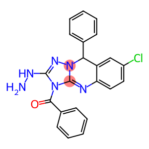 7-Chloro-3,9-dihydro-2-hydrazino-3-benzoyl-9-phenyl[1,2,4]triazolo[5,1-b]quinazoline