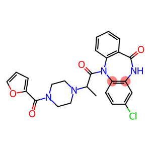 8-Chloro-5-[2-[4-[(furan-2-yl)carbonyl]piperazin-1-yl]propanoyl]-5,10-dihydro-11H-dibenzo[b,e][1,4]diazepin-11-one