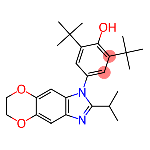 2,6-ditert-butyl-4-(2-isopropyl-6,7-dihydro-1H-[1,4]dioxino[2,3-f]benzimidazol-1-yl)phenol