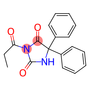 5,5-diphenyl-3-propionylimidazolidine-2,4-dione