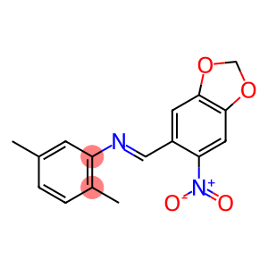 N-(2,5-dimethylphenyl)-N-[(E)-(6-nitro-1,3-benzodioxol-5-yl)methylidene]amine