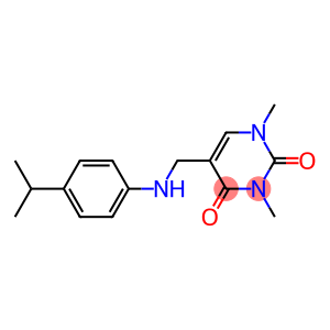 1,3-dimethyl-5-({[4-(propan-2-yl)phenyl]amino}methyl)-1,2,3,4-tetrahydropyrimidine-2,4-dione